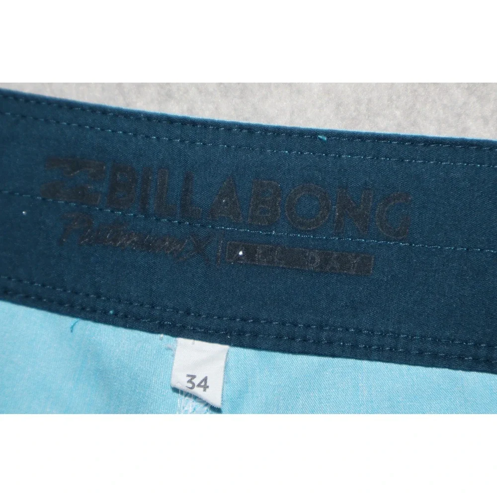 Billabong Board Cargo Shorts Mens 34 Blue Platinum X All Day Swim Surfing **